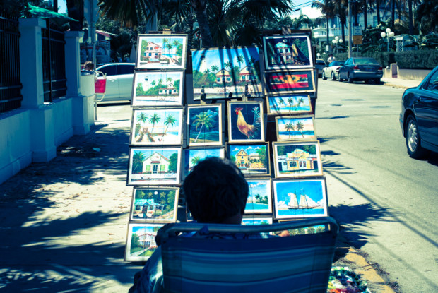 key west. street artist.